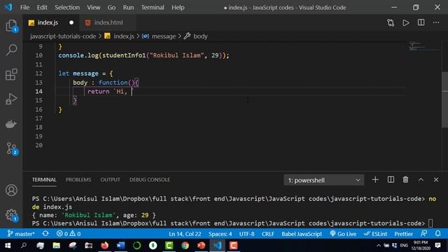 javascript bangla tutorial 68 : object literals смотреть онлайн