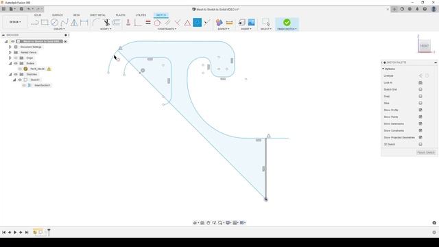 Fusion 360 - Mesh to Sketch to Solid (Mesh Section Sketch) смотреть онлайн