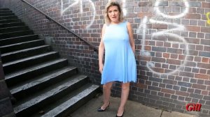 Gill Ellis-Young – Outdoors For The First Time This Year Braless!