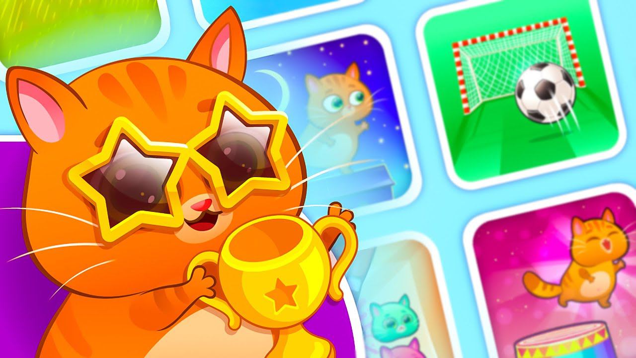 Суровый КОТИК БУБУ #91. Кот ЧЕМПИОН. Новые рекорды. Мультик ИГРА про котят на Игрули TV смотреть онлайн