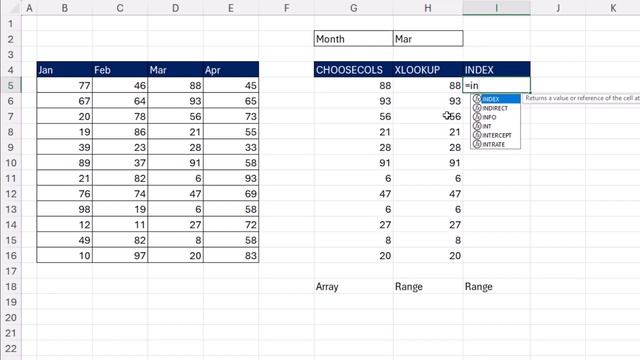 Lookup Column with CHOOSECOLS, INDEX or XLOOKUP function? Excel Magic Trick 1835 смотреть онлайн