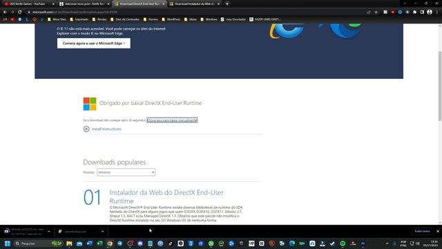 COMO INSTALAR/ATUALIZAR O DIRECTX DO WINDOWS PARA VERSÃO MAIS RECENTE DO DIRECTX 9 AO 12 смотреть онлайн
