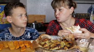 Мукбанг Шаурма домашняя, картофель по Деревенски