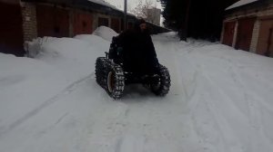 Гусеничный вездеход на съёмных гусеницах. Два двигателя своими руками