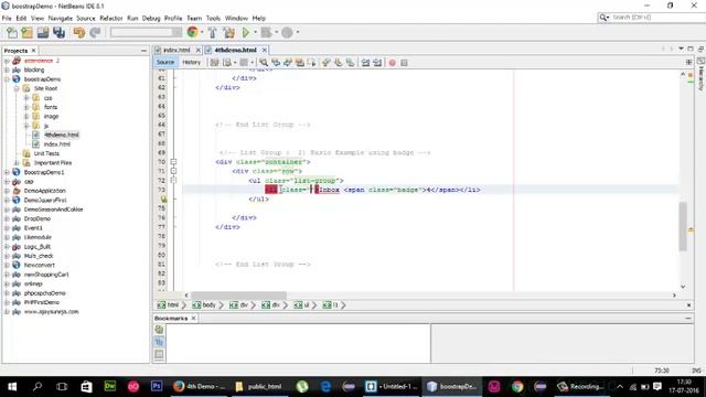 Bootstrap 3 Tutorial 4 - list creation And badge class & other Extra Classes смотреть онлайн