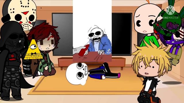 Fandoms react to sans | part 2 | sans AU/ undertale | 2/8 | Gacha club react | sounds muted смотреть онлайн