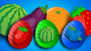 Яйца Сюрприз - УЧИМ название разных ФРУКТОВ. Открываем Киндеры с игрушками Маша и Медведь и др.