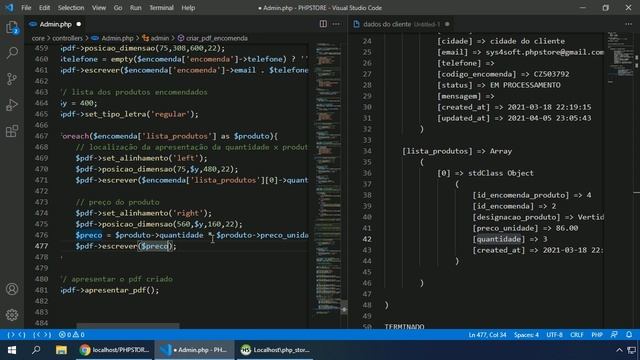 PHP Webstore #105 CONSTRUÇÃO DO PDF COM OS DETALHES DE ENCOMENDA PARTE 2 DE 2 смотреть онлайн