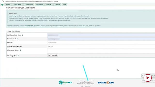 How to install SSL certificate in FreePBX Setting Up a TLS Cert with Let's Encrypt смотреть онлайн