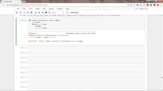 Python 3 Programming Tutorial | How to create range values for float data type смотреть онлайн