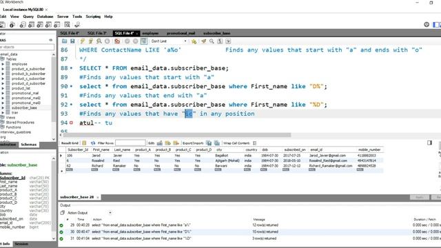 Search A pattern in Column | Fetch records that has a pattern in SQL | Pattern Matching in SQL смотреть онлайн
