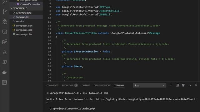 ServiceStack PHP Google protoc generated GrpcServiceClient TodoWorld Example смотреть онлайн