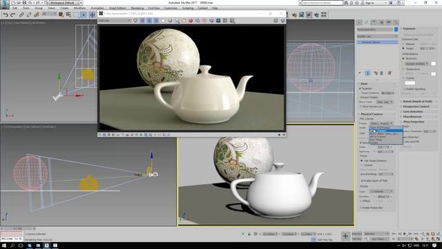 Уроки 3ds max. Physical camera. Глубина резкости. смотреть онлайн