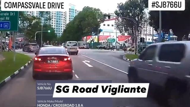 28jul2020 compassvale drive #SJB766U honda crossroad crossing into opposite lane at right turn смотреть онлайн