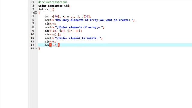 Delete an Element in an Array in C++ смотреть онлайн