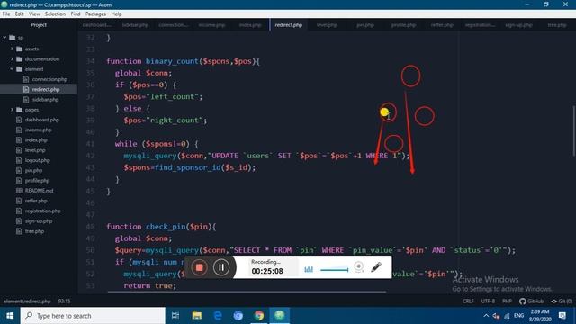 MLM Binary Plan In PHP & MYSQL || Registration Process & Income || Part-06 смотреть онлайн