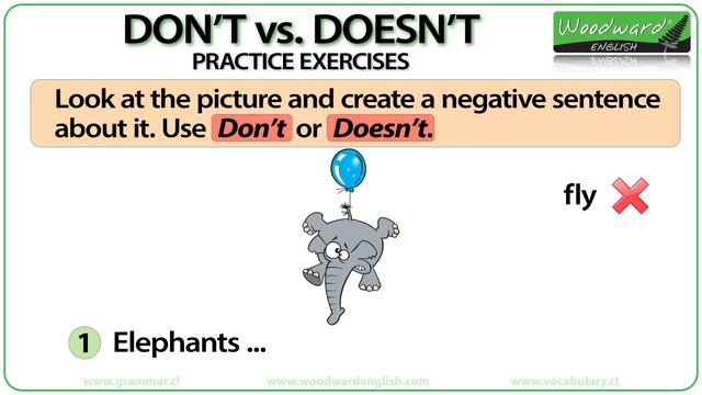 DON'T - DOESN'T - Practice Exercises in English смотреть онлайн