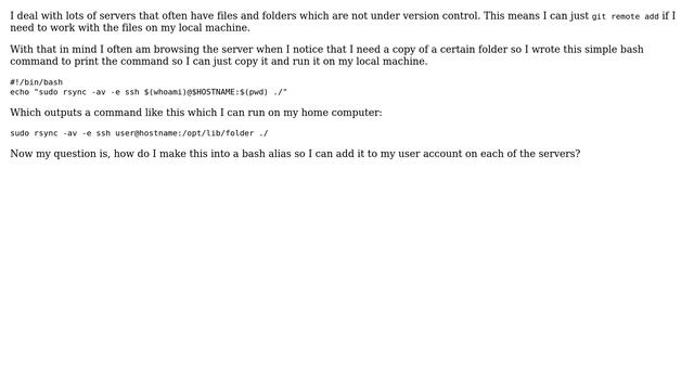 Automate a remote rsync command using bash aliases? (2 Solutions!!) смотреть онлайн
