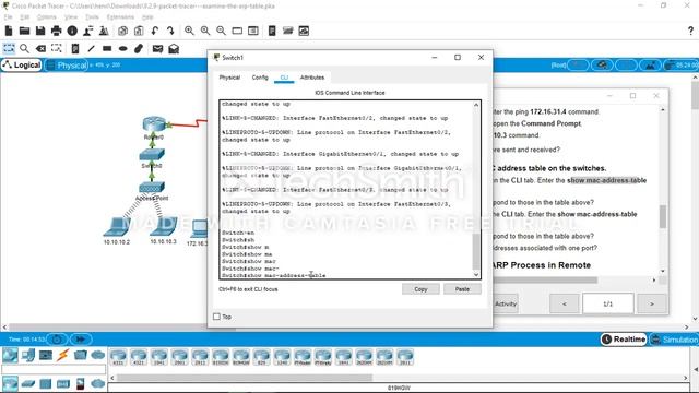 9.2.9 Packet Tracer - Examine the ARP Table смотреть онлайн
