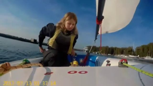 Парусный спорт . Тренировка в Хлебниково. смотреть онлайн