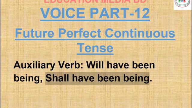 Voice part-12|| change the voice || Future perfect continuous tense|| Atik ||Education Media BD смотреть онлайн