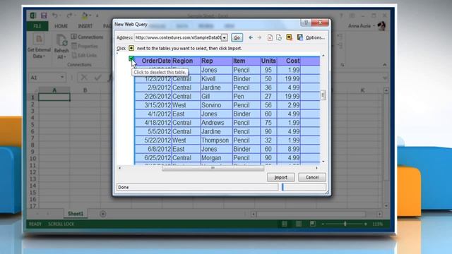 How to import external data from websites into Excel 2013 spreadsheets смотреть онлайн