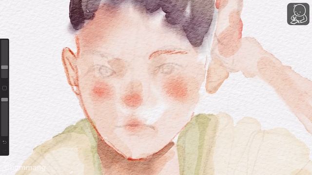 iPad Watercolor Painting with Procreate / Custom Brush / How to paint a girl смотреть онлайн