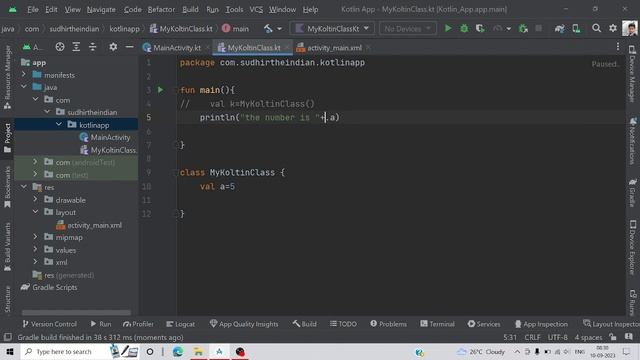 How to create object of the class in Kotlin Android Studio смотреть онлайн