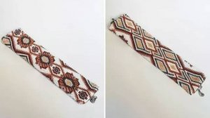 Двухсторонний браслет из бисера. Бисеровязание. TUTORIAL. DIY
