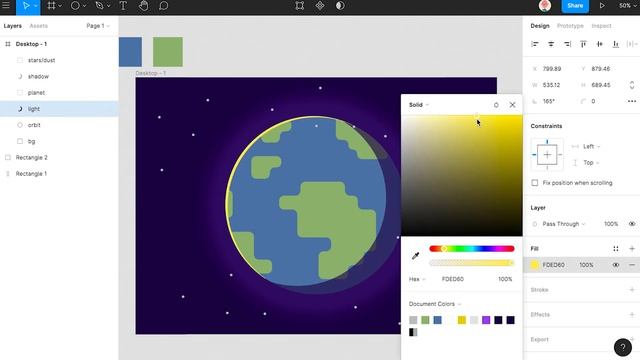 Flat illustration | Flat Planet Illustration in Figma смотреть онлайн