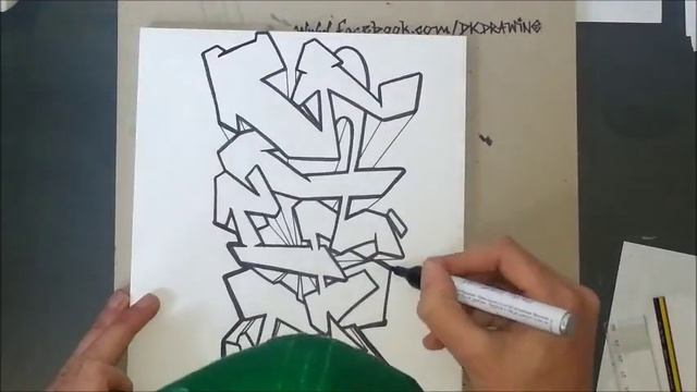 How to draw graffiti wildstyle letters - Graffiti style spraypaint background смотреть онлайн