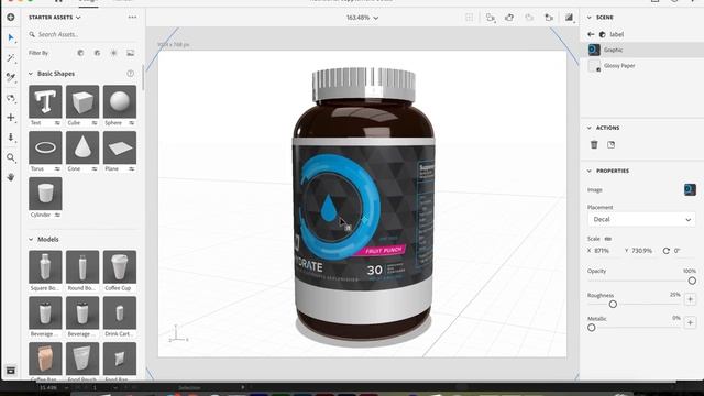 Resize/Edit 3D Objects In Photoshop & Dimension To Specific Size