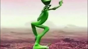 зеленый человек танцует под песню - танцы в моей кравате