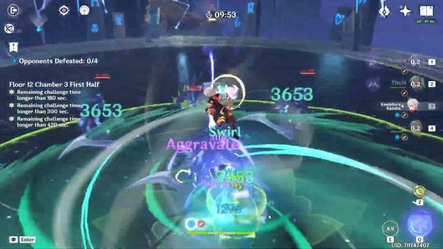 C5 Кэ Цин через обострение и Хэйдзо тазер (Genshin Impact 3.1 Витая Бездна 12 этаж) смотреть онлайн