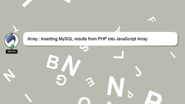 Array : Inserting MySQL results from PHP into JavaScript Array смотреть онлайн