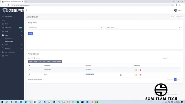 car delivery management system NodeJS and mongo DB Source code, смотреть онлайн