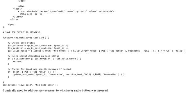 Wordpress: Remember the Meta Value With Radio Buttons смотреть онлайн