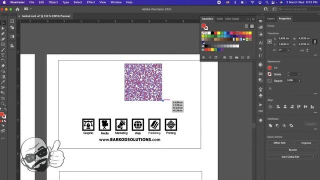 إنشاء الباركود والكيو ار QR & Barcode code Coreldraw Illustrator Indesign смотреть онлайн