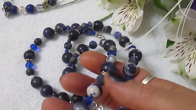 СВОИМИ РУКАМИ ДЛЯ ДУШИ.Содалит - завораживающий взгляд! Небесный синий камень) смотреть онлайн