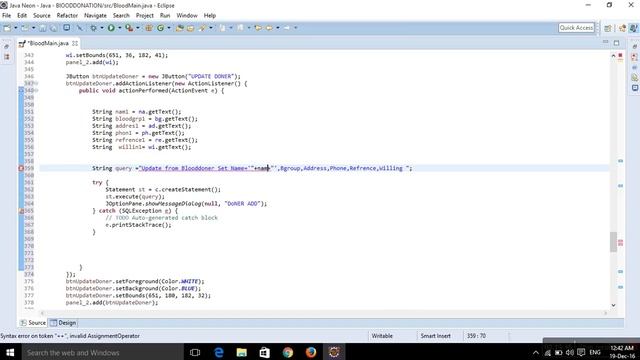 BLOOD DONATION SOFTWARE IN JAVA JFrame SQLITE URDU PART 2 смотреть онлайн