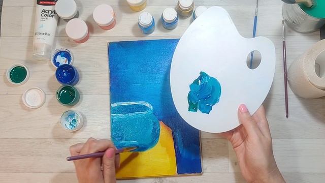 Любопытная собачка и любопытная золотая рыбка.Рисую на доске, делаю планшетку. Роспись акрилом смотреть онлайн