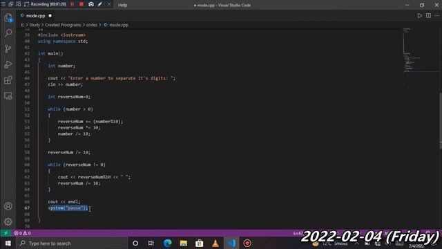 Learn How To Separate Digits Of Integer Using Loops In C++ Code смотреть онлайн