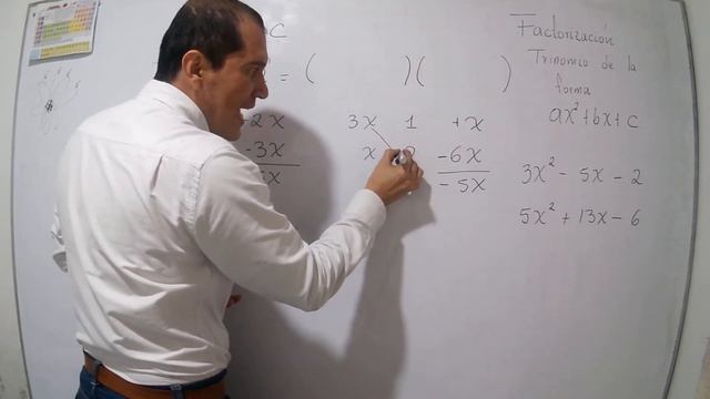 FACTORIZACIÓN DEL TRINOMIO ax2+bx+c MÉTODO ASPA ( 3x²-5x-2 ó 5x²+13x-6 ) смотреть онлайн