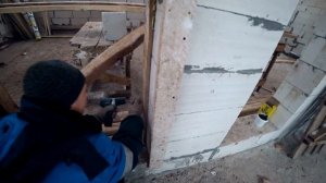 Монтаж Чернового Потолка. Строю дом из Газоблоков в - 25 Зимой