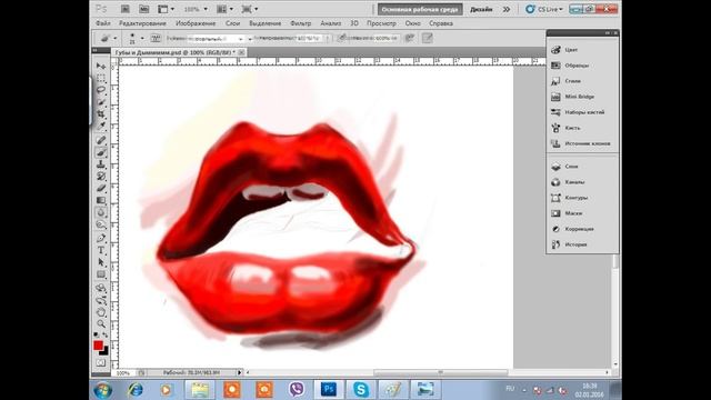 Учимся рисовать губы :) Learn to draw lips смотреть онлайн