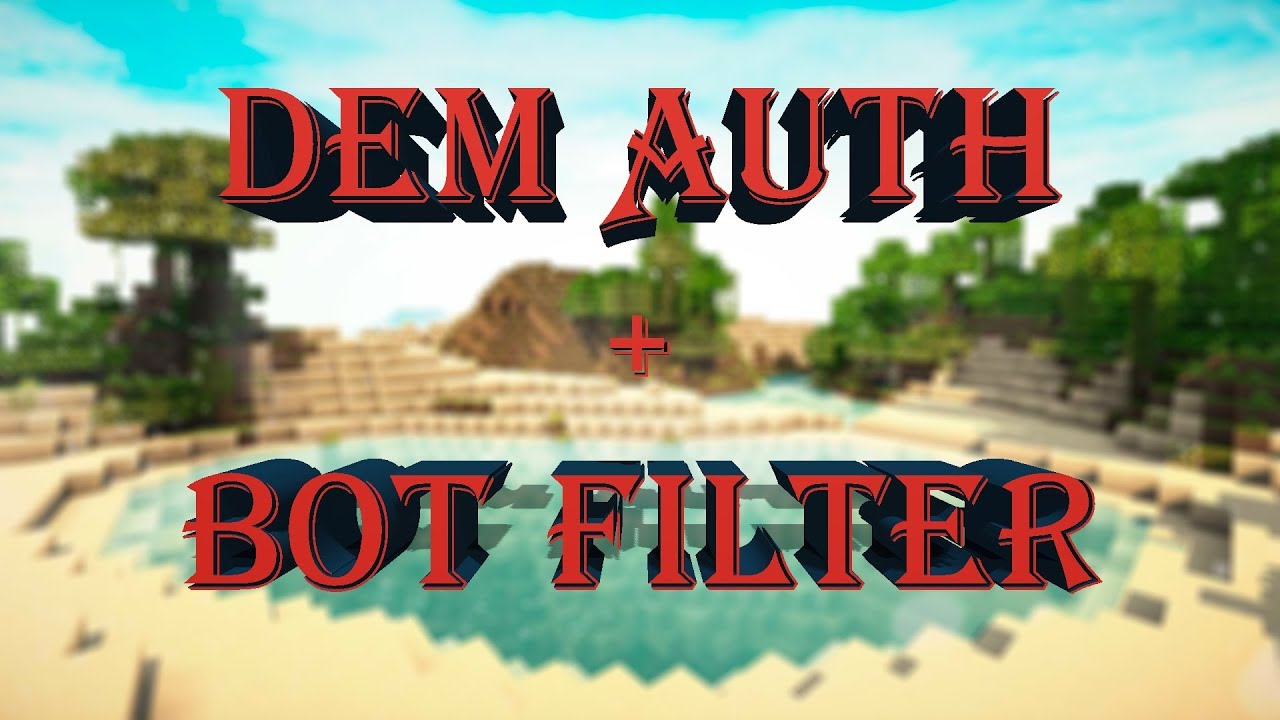 Плагин регистрации в Minecraft с капчей+бот фильтр DemAuth Plugin Tutorial Overview смотреть онлайн