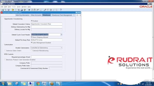 Setting up Oracle WMS Parameters | Rudra IT Solutions смотреть онлайн