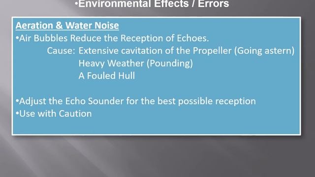 Echo sounder - Errors & Limitations смотреть онлайн