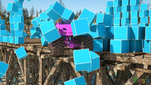 Learn Shapes And Race Monster Trucks - TOYS (Part 3) | Videos For Children