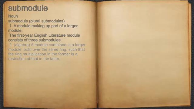 What does submodule mean? смотреть онлайн